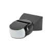 Détecteur de mouvement noir - 1200W - IP65 - Portée 12m - Angle 180