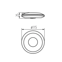 Détecteur de mouvement PIR 360 Blanc ZONA FLAT 8m Réglable