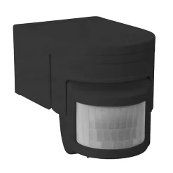 Détecteur de mouvement PIR mural - SLICK JQ-L-B - Noir - IP44 - 12m