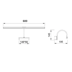 Eclairage de tableau Led chrome - Mantra - Paracuru