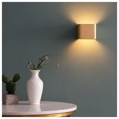 Eclairage mural à LED 6W - doré 10 cm - Quadra