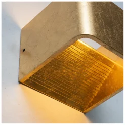 Eclairage mural à LED 6W - doré 10 cm - Quadra