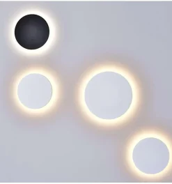 Eclairage mural LED couleur noire extérieur D18 cm - Lunar