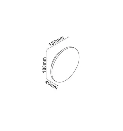 Eclairage mural LED couleur noire extérieur D18 cm - Lunar