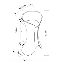 Eclairage mural LED noir intérieur doré IP54 - Foria