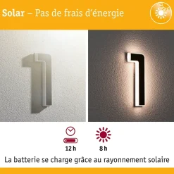 Eclairage Solaire pour Numéro de Maison Paulmann 79842 - Économie d'Énergie et Élégance