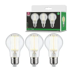 Eco-Line Filament 230 V Ampoule LED E27 Kit de 3 1055lm 5W 3000K Clair
