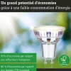 Eco-Line Standard 230 V Réflecteur LED GU10 Kit de 1 450lm 2,5W 3000K Argent