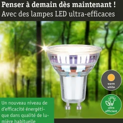 Eco-Line Standard 230 V Réflecteur LED GU10 Kit de 1 450lm 2,5W 3000K Argent