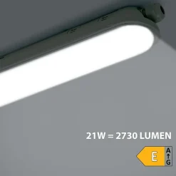 ECOPOWER: Plafonnier LED étanche, 60cm, 2730lm, extensible