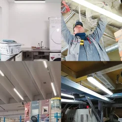 ECOPOWER: Plafonnier LED étanche, 150cm, 7150lm, extensible