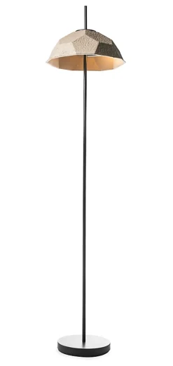 Egg Lampadaire en carton recyclé noir