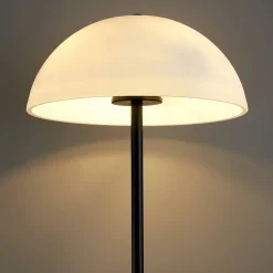 Elégant lampadaire minimaliste abat-jour en verre - Melito