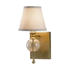 Elstead Argento - Applique murale à 1 lumière pour bougie d'intérieur, feuille d'argent oxydé, E14