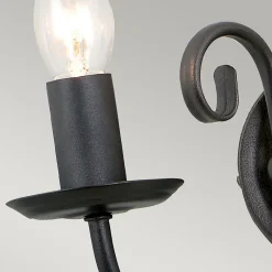 Elstead Artisan - Applique murale d'intérieur à 2 ampoules, noir, E14