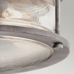 Elstead Ashland Bay - Plafonnier extérieur à 1 lumière pour salle de bain, zinc IP44, E27