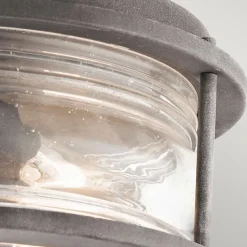 Elstead Ashland Bay - Plafonnier extérieur à 1 lumière pour salle de bain, zinc IP44, E27