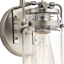 Elstead Brinley - Applique murale à 1 ampoule, nickel brossé, E27