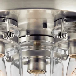 Elstead Brinley - Plafonnier à 3 ampoules, nickel brossé, E27