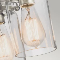 Elstead Brinley - Plafonnier à 3 ampoules, nickel brossé, E27