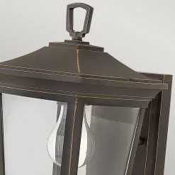 Elstead Bromley - Petite lanterne murale extérieure à 1 ampoule bronze clair IP44, E27