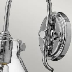 Elstead Congress - Applique murale à 1 abat-jour en verre chromé, E27