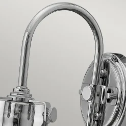 Elstead Congress - Applique murale à 1 abat-jour en verre chromé, E27