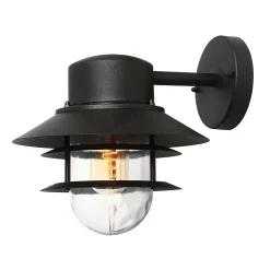 Elstead Copenhagen - Lanterne murale extérieure à 1 ampoule dôme noire IP44, E27