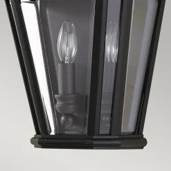 Elstead Cotswold Lane - Demi-lanterne murale extérieure à 2 ampoules noir IP44, E14