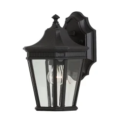 Elstead Cotswold Lane - Petite lanterne murale extérieure à 1 ampoule noire IP44, E27