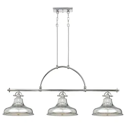 Elstead Emery - Lustre à 3 ampoules à suspension argenté, E27