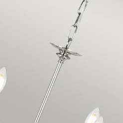 Elstead Finsbury Park - Lustre à 6 bras multiples au fini nickel poli - abat-jour non inclus, E14