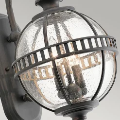 Elstead Halleron - Lanterne murale d'extérieur à 2 ampoules gris clair IP44, E14