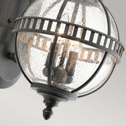 Elstead Halleron - Lanterne murale d'extérieur à 2 ampoules gris clair IP44, E14