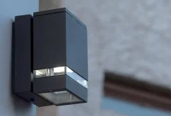 Elstead Jannik - Applique Murale Extérieure LED 2 Lumières Graphite IP44