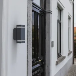 Elstead Jannik - Applique murale d'extérieur à 2 lumières LED Graphite IP44