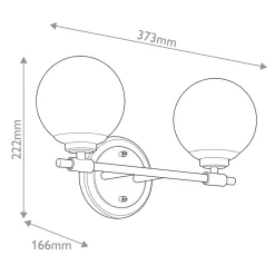 Elstead Kichler Benno Applique de salle de bain contemporaine bronze champagne 3000 K IP44 2x G9
