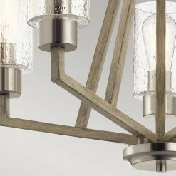 Elstead Kichler Deryn Plafonnier suspendu à bras multiples gris antique vieilli