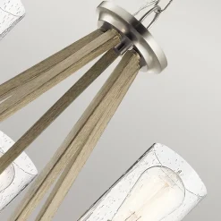 Elstead Kichler Deryn Plafonnier suspendu à bras multiples gris antique vieilli