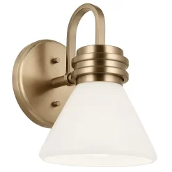 Elstead Kichler Farum Applique de salle de bain classique bronze champagne 3000 K IP44 1x G9