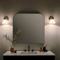 Elstead Kichler Farum Applique de salle de bain classique bronze champagne 3000 K IP44 1x G9