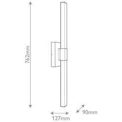Elstead Kichler Nocar Grande applique murale d'extérieur moderne à LED, noire texturée contemporaine, 3 000 K, IP44