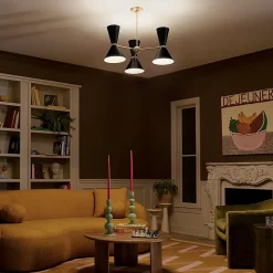 Elstead Kichler Phix Plafonnier suspendu multi-bras contemporain en bronze champagne, noir, 6 ampoules E27