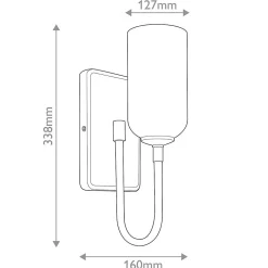 Elstead Kichler Solia Applique murale contemporaine nickel brossé, noire 3000 K IP44 1x G9