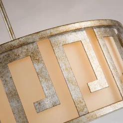 Elstead Lemuria - Grand plafonnier rond à 3 ampoules à montage double, or, E27