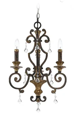 Elstead Marquette - Lustre à 3 ampoules au fini bronze antique, E14