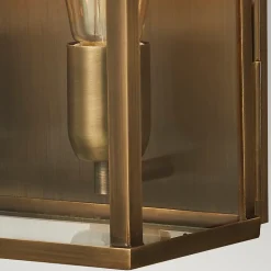 Elstead Old Bailey - Grande lanterne murale extérieure à 2 ampoules en laiton IP44, E27