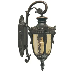 Elstead Philadelphia - Petite lanterne murale extérieure à 1 lumière, bronze vieilli IP44, E27