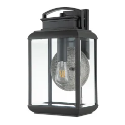 Elstead Quoizel Byron Lanterne murale d'extérieur graphite avec réflecteur en étain, IP44