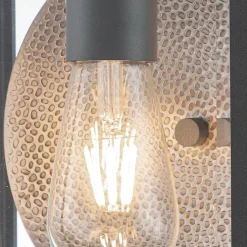 Elstead Quoizel Byron Lanterne murale d'extérieur graphite avec réflecteur en étain, IP44